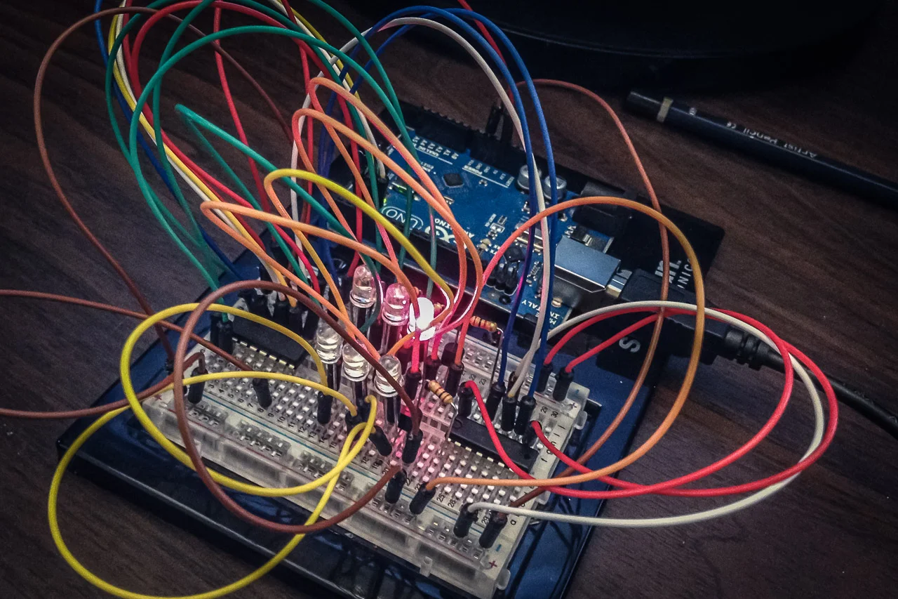 Basic prototype using two shift registers